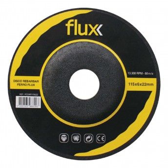 Disco Rebarbar Ferro 115x6x22mm refª FCDRF115622 FLUX Disco Rebarbar Ferro 115x6x22mm refª FCDRF115622 FLUX