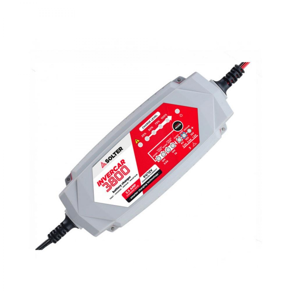 Carregador inteligente de baterias invercar 3800 6/12v 3.5a (carros e ...