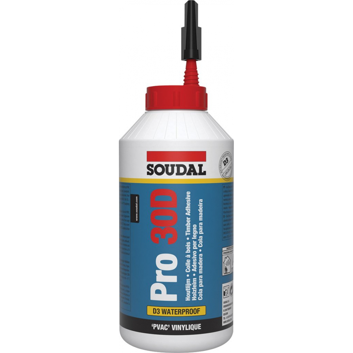Cola para madeira PRO30D 750g refª 108769 Soudal - 108769 - Ferramentaspro