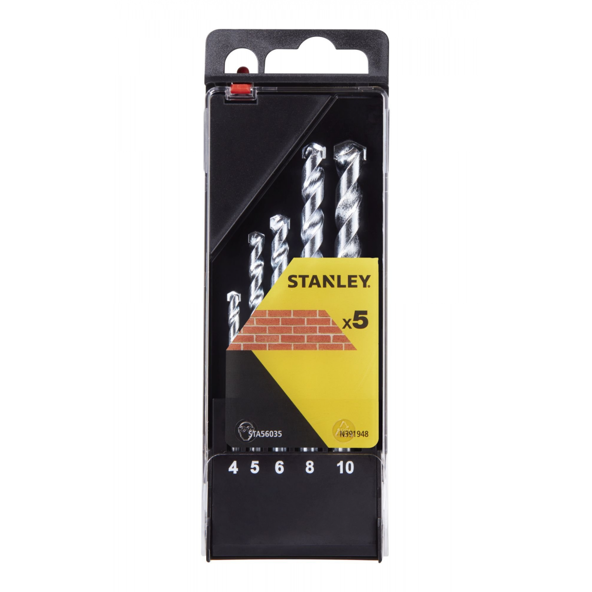 Stanley 3 Brocas Para Piedra Con Vástago De 3 Caras, ø 5, 6, 8mm