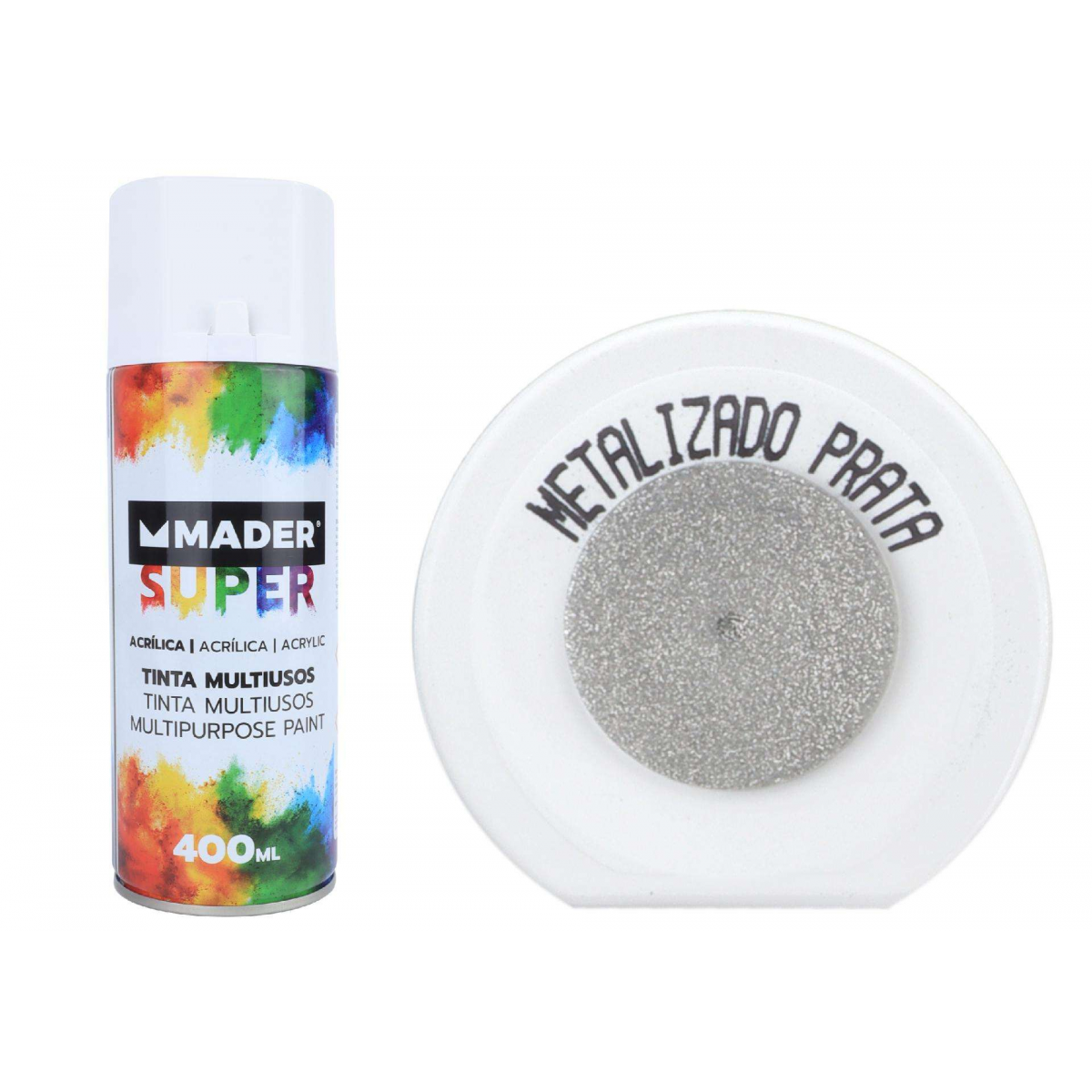 Tinta Spray, Metalizado, Prata Metalizado refª 79786 MADER - 79786 ...