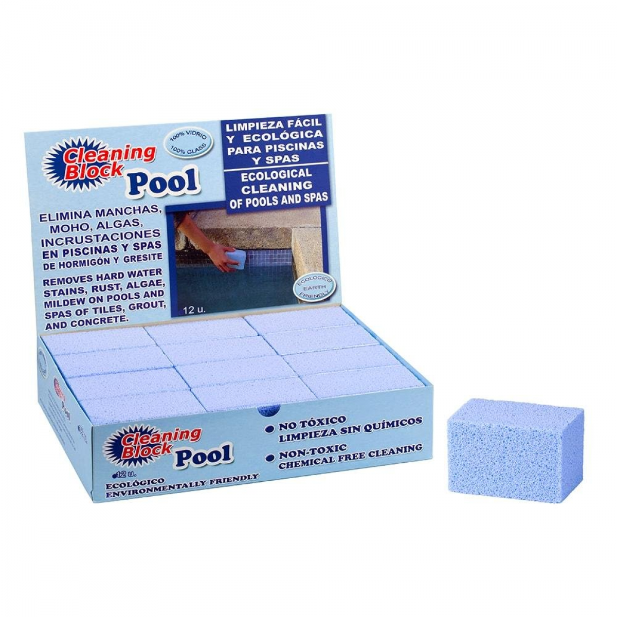 Clear Pool Blocks Cleaning block para piscina pack de 12 unid. refª 77407 CLEAN MAT ...